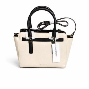 Liz Claiborne Black and Cream Handbag